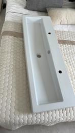 Smalle Wastafel voor twee kranen., Zo goed als nieuw, Minder dan 100 cm, Wasbak of Wastafel, 25 tot 50 cm