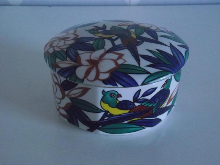vintage sieraden doosje vogels lotusbloemen Yves Rocher 1980, Antiek en Kunst, Antiek | Woonaccessoires, Ophalen of Verzenden