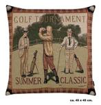 Kussen Golf sport gobelin; 2 soorten, Verzenden, Nieuw, Vierkant