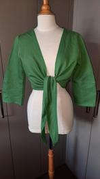 NIEUW Linnen ART BOLERO vestje vest groen Maat S, Ophalen of Verzenden, Nieuw, Groen