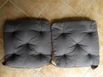 2x ikea stoelkussen met klittenband om aan de stoel vast te, Huis en Inrichting, Ophalen of Verzenden, Zo goed als nieuw, Grijs