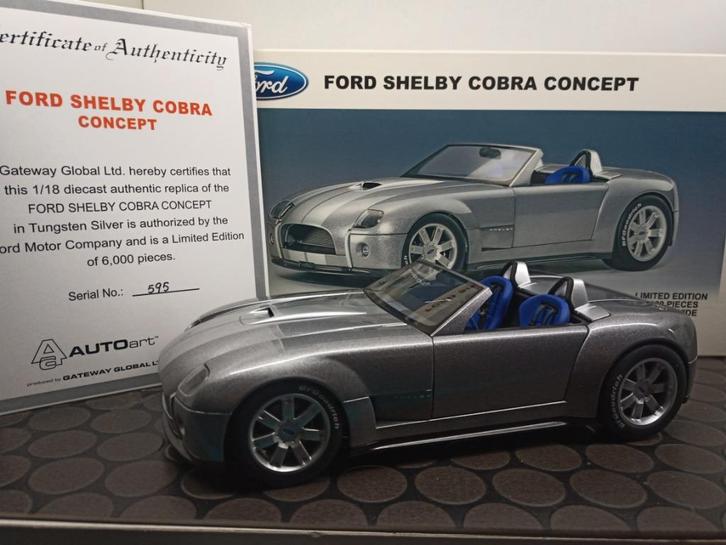 Ford Shelby Cobra Concept Autoart 1/18, Hobby en Vrije tijd, Modelauto's | 1:18, Nieuw, Auto, Autoart, Verzenden