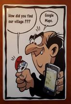 De Smurfen Google Maps 20x30 cm Reclamebord, Ophalen of Verzenden, Nieuw, Reclamebord