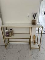 Gouden Side Table - Stijlvol en Praktisch!, Ophalen, Minder dan 50 cm, Zo goed als nieuw, Rechthoekig