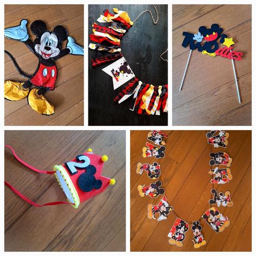 Mickey Mouse versiering, 2 jaar, Hobby en Vrije tijd, Feestartikelen, Zo goed als nieuw, Versiering, Verjaardag, Ophalen of Verzenden