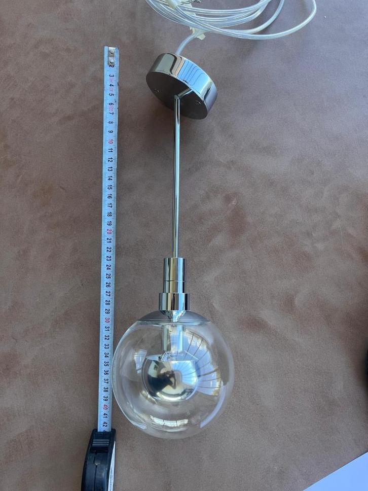Occhi hanglamp 12,5 cm, Huis en Inrichting, Lampen | Hanglampen, Zo goed als nieuw, Minder dan 50 cm, Glas, Metaal, Ophalen