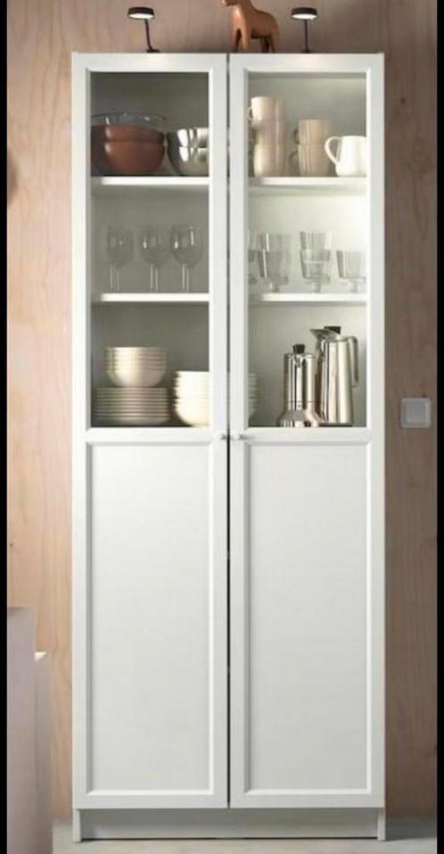2x witte Ikea oxberg kastdeuren 40x192 paneeldeur vitrine, Huis en Inrichting, Kasten | Vitrinekasten, Zo goed als nieuw, 150 tot 200 cm
