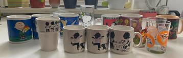 Leuke kinderbekers en glazen (Snoopy/Disney/jip&Janneke) beschikbaar voor biedingen