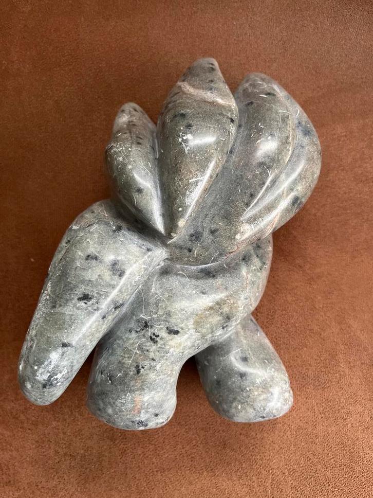 Speksteen Beeld - Abstract Design, Antiek en Kunst, Kunst | Beelden en Houtsnijwerken, Ophalen of Verzenden