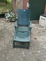 Verstelbare ligstoel - Groen Plastic, Tuin en Terras, Ophalen, Gebruikt, Plastic, Verstelbaar