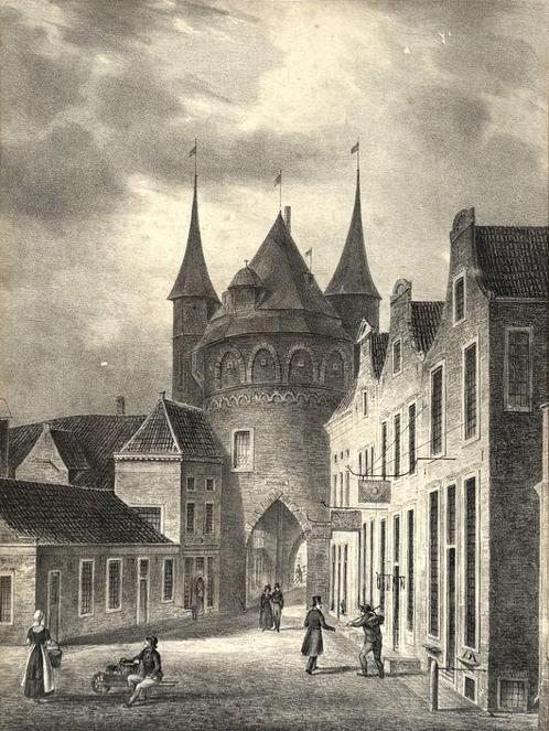 Litho Binnen Apoort Groningen, 1832, Antiek en Kunst, Kunst | Litho's en Zeefdrukken, Ophalen of Verzenden
