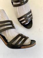 J311 Pedro Garcia maat 38 leren open designer schoenen pumps, Zwart, Zo goed als nieuw, Pedro Garcia, Sandalen of Muiltjes