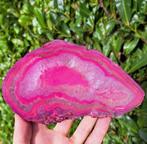 Roze Agaat edelsteen schijf edelstenen verzameling stenen, Ophalen of Verzenden