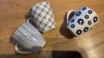 Loft 3 mokken blauw / wit senseo maat, Huis en Inrichting, Keuken | Servies, Ophalen of Verzenden, Zo goed als nieuw, Overige stijlen