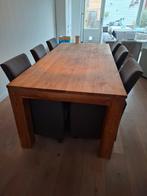 Teakhouten Eettafel 220x100cm, Huis en Inrichting, Tafels | Eettafels, Ophalen, Gebruikt, 100 tot 150 cm, Teakhout