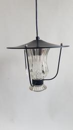 Vintage hanglamp glas kristal in metalen houder. S41, Tweedehands verkoop, Tweedehands verkoop, Gebruikt, Ophalen of Verzenden