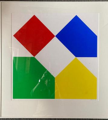 Bob Bonies , geometrische  gekleurde vlakken 1976 beschikbaar voor biedingen