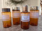 Antieke Franse amberglazen apothekerspotten circa 1920, Antiek en Kunst, Ophalen of Verzenden