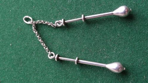 Set zilveren miniaturen kantklosjes, Antiek en Kunst, Antiek | Goud en Zilver, Zilver, Ophalen of Verzenden