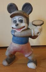 Vintage houten beeld van Mickey Mouse, tennis 50 cm hoog. a, Verzamelen, Disney, Mickey Mouse, Gebruikt, Ophalen of Verzenden
