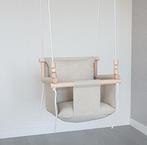 Leobabys baby schommel hout linnen indoor outdoor, Kinderen en Baby's, Ophalen of Verzenden, Zo goed als nieuw, Schommel