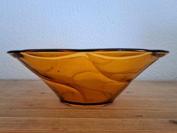 Antieke kom schaal Art Deco Amber Oranje beschikbaar voor biedingen