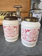 2 antieke Apothekerspotten Diflunisal CHIBRET Koninklijk Goe, Ophalen of Verzenden