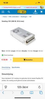 LED Voeding 360W 12V 30A, Ophalen of Verzenden, Nieuw