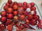 37 Rode Kunststof Kerstballen (3), Ophalen of Verzenden, Zo goed als nieuw