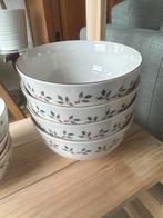 Set van 4 Aardewerk Kommen kerst, Huis en Inrichting, Keuken | Servies, Ophalen, Zo goed als nieuw, Kom(men), Overige stijlen