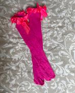 Overknee kousen roze/neon roze met strik, Ophalen of Verzenden, Roze, Overige typen