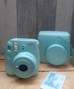 Instax mini 9 blauw+ hoesje, Audio, Tv en Foto, Fotocamera's Analoog, Ophalen of Verzenden, Polaroid, Zo goed als nieuw, Fuji
