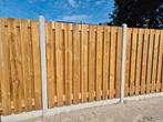 1 schutting paneel 21 planks, paal, onderplaat en snelbeton, Tuin en Terras, Schuttingen, Ophalen, Nieuw, Minder dan 3 meter