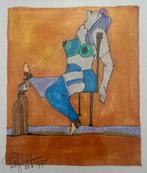 Aquarel Patty Harpenau, Antiek en Kunst, Kunst | Schilderijen | Modern, Verzenden