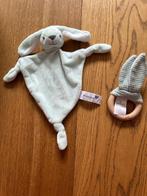 Baby-Peuter Sabbelknuffel & kauwring met konijnenoortjes, Ophalen of Verzenden, Zo goed als nieuw, Overige typen