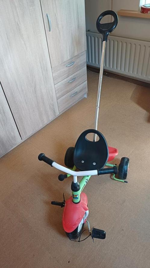 Kinderfietsje met duwstang, Fietsen en Brommers, Fietsen | Driewielers, Zo goed als nieuw, Duwstang, Ophalen