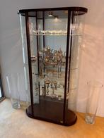 Klassiek Mahoniehouten Vitrinekast. Schitterend exemplaar, Ophalen, 50 tot 100 cm, Zo goed als nieuw, 150 tot 200 cm