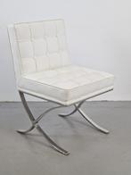 Vintage Barcelona Chair wit Mies v d Rohé Replica fauteuil, Huis en Inrichting, Fauteuils, 75 tot 100 cm, Gebruikt, Ophalen of Verzenden