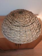 Grote Hanging basket bloembak 50cm zeegras, beige metaal, Ophalen of Verzenden, Gebruikt, Rond, Overige materialen