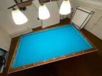 Biljart met verwarming, 100x200cm + toebehoren, Ophalen, Gebruikt, Biljarttafel