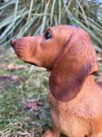 Beeld teckel, tekkel, hond, tuin, gazon 30 cm, Ophalen of Verzenden, Nieuw, Kunststof, Dierenbeeld
