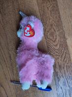 Unicorn lama / eenhoorn lama - roze met glitters - 23 cm, Ophalen of Verzenden, Zo goed als nieuw, Overige typen