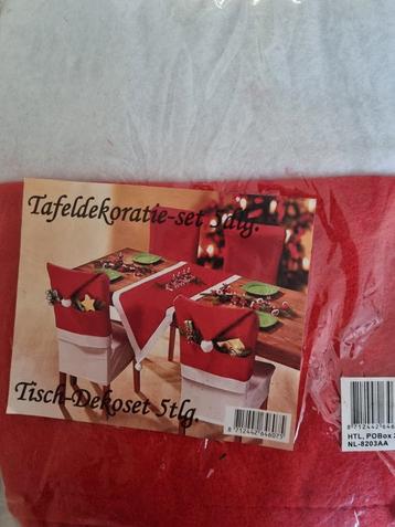 KERST TAFELDECORATIE SET, 5-delig, Nieuw! beschikbaar voor biedingen