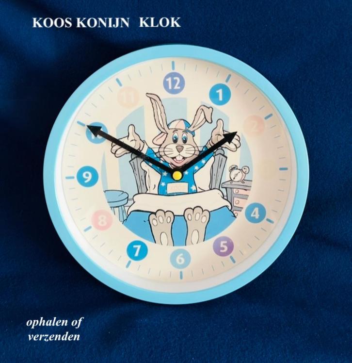 vrolijke KLOK van KOOS Konijn Roompot loopt prima, Kinderen en Baby's, Kinderkamer | Inrichting en Decoratie, Gebruikt, Klok, Ophalen