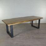 22792 Eettafel Tafel Mangohout 2,40 m x 1,00 m, Ophalen, 50 tot 100 cm, Vijf personen of meer, Metaal