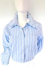 SANDRO GESTREEPTE BLOUSE RUCHES MAAT 36 (NEW 195)🩵🩵🩵, Overige kleuren, Sandro, Ophalen of Verzenden, Zo goed als nieuw