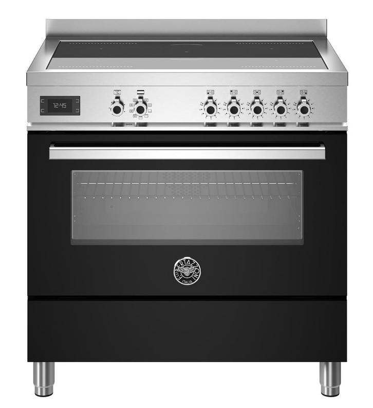 Bertazzoni Inductie fornuis 90 cm., Witgoed en Apparatuur, Fornuizen, Nieuw, Vrijstaand, Inductie, 5 kookzones of meer, 90 tot 95 cm
