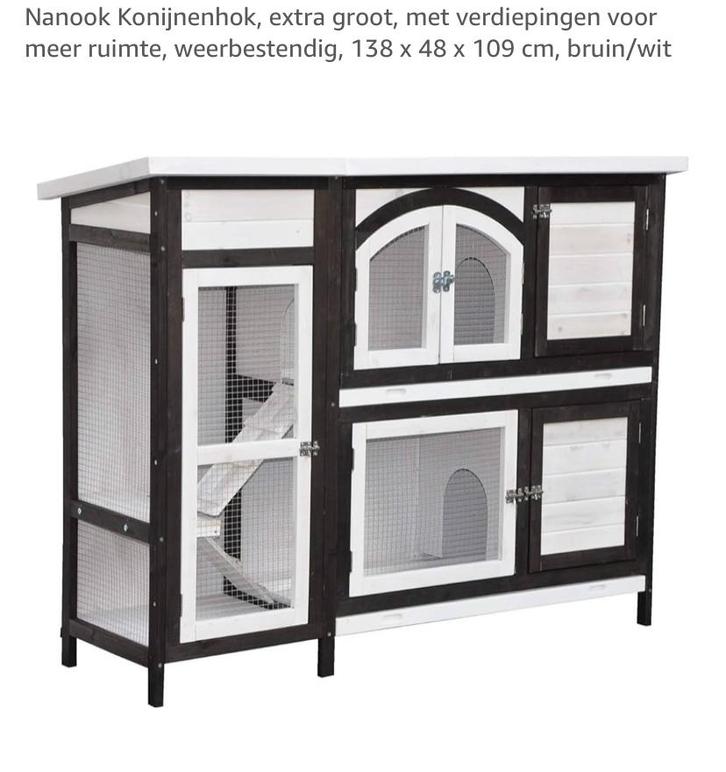 Compleet nieuw konijnenverblijf alles in één,, Dieren en Toebehoren, Konijnen, Groot, Vrouwelijk