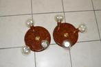 Plafondlampen met spots 2 stuks, Ophalen, Gebruikt, Metaal