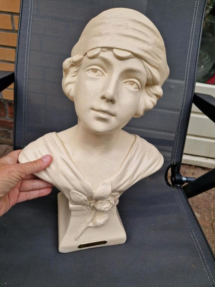 Antiek art deco art nouveau borstbeeld torso vrouw Gracieuse, Antiek en Kunst, Kunst | Beelden en Houtsnijwerken, Ophalen